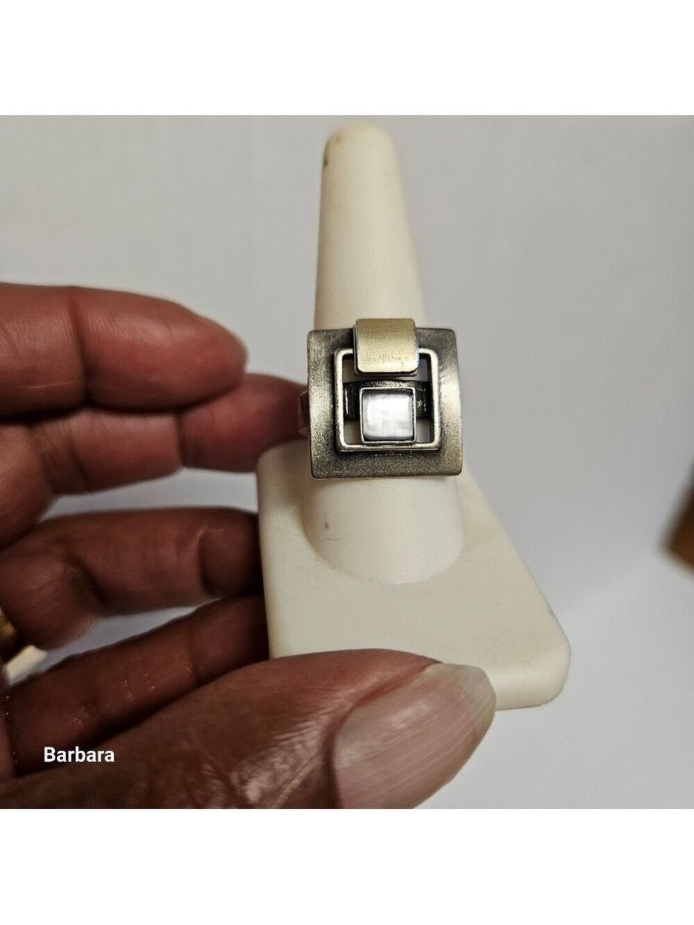 Christopher Poly Geometric Contemporary Ring, Size 9.25